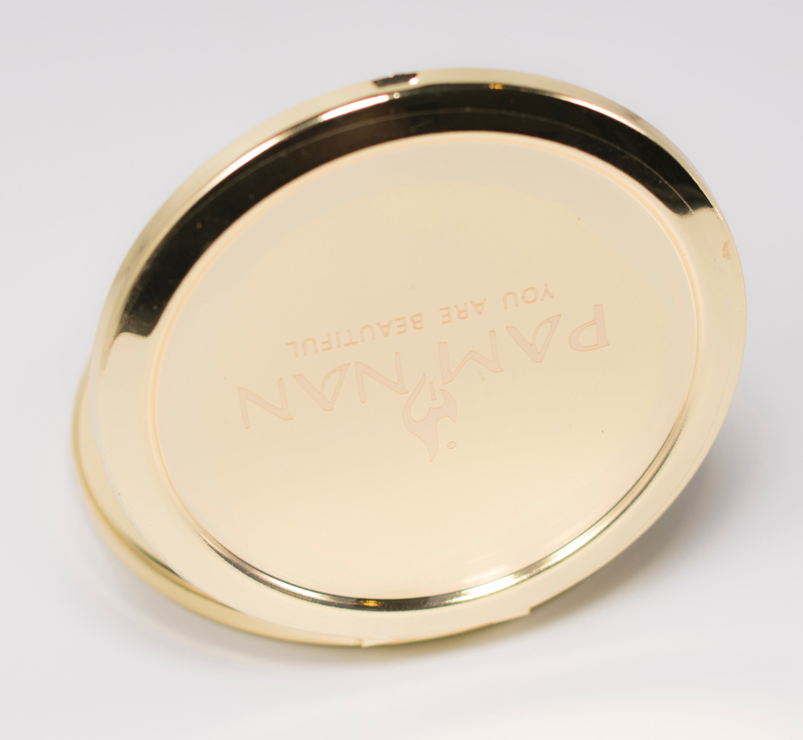 Compact Double-Sided Metal Round Pocket Makeup Mirrors Pamnan (gold, Rose Gold)