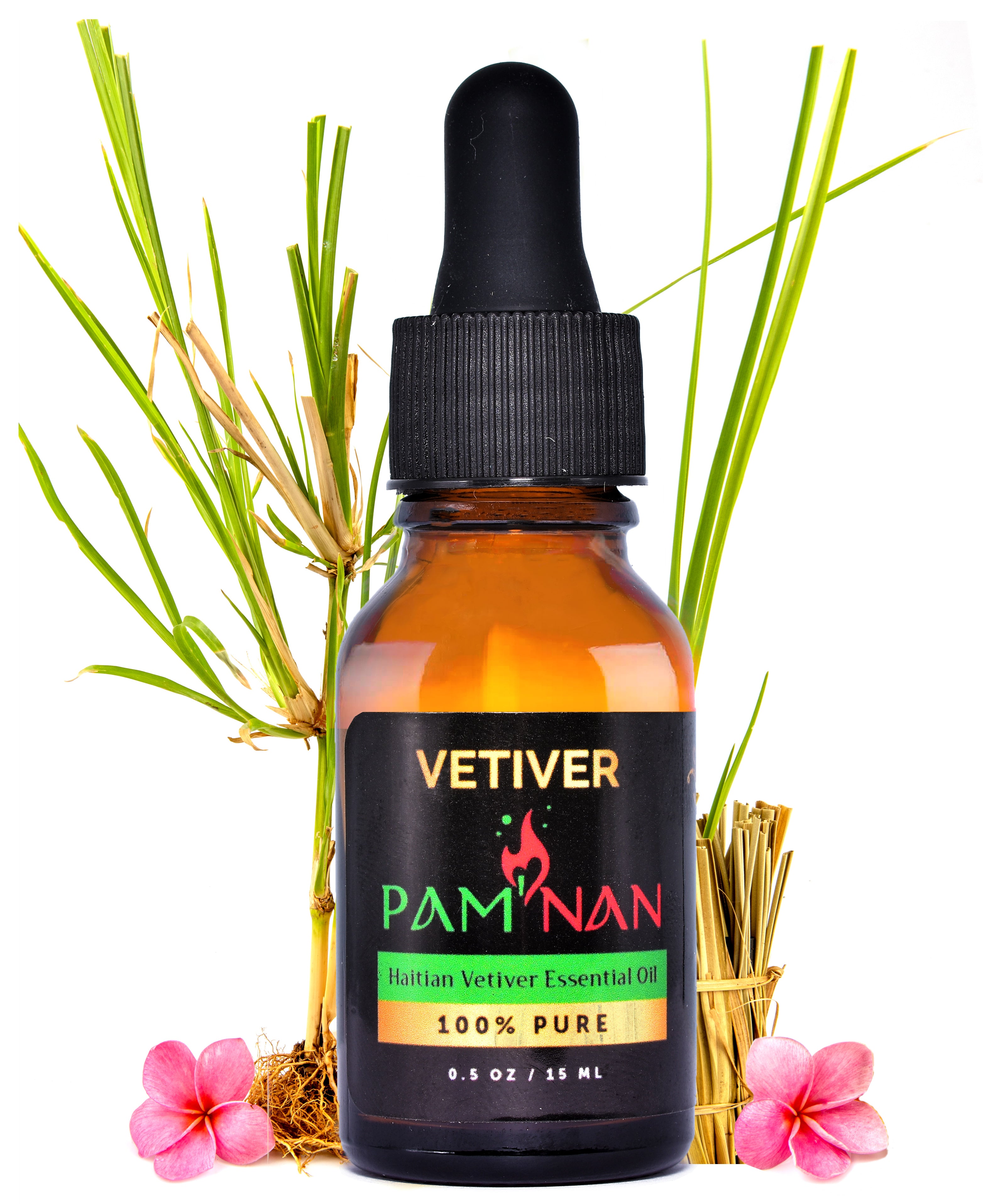Vetiver Pamnan 100% Pure Haitian 0.5 oz or 15ml