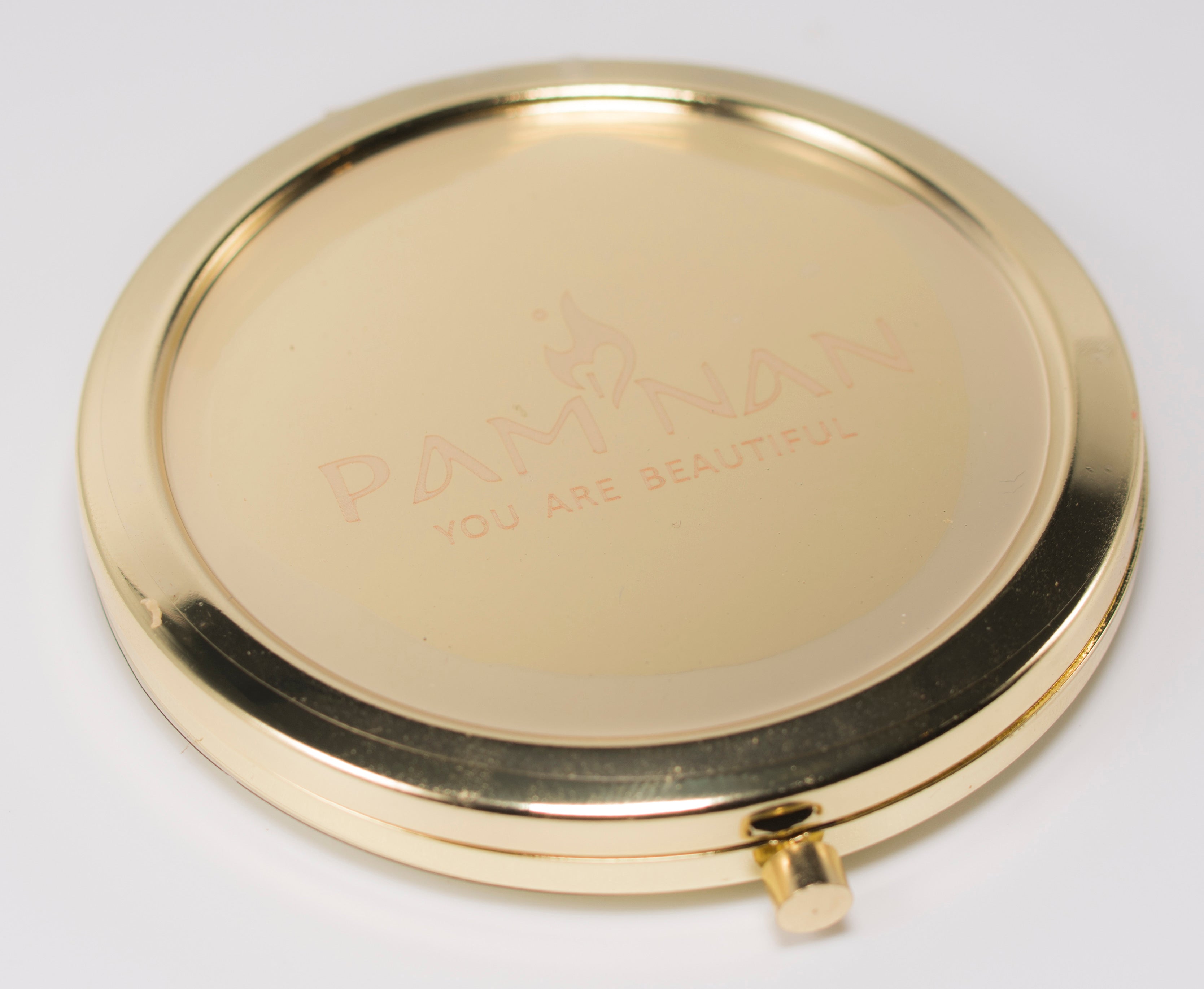 Compact Double-Sided Metal Round Pocket Makeup Mirrors Pamnan (gold, Rose Gold)